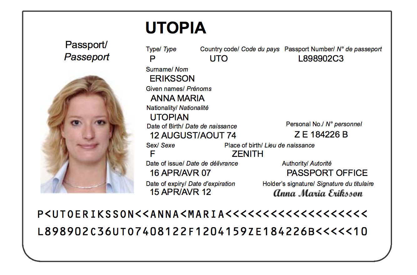 Passport Specimen