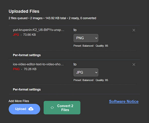 Convert Box batch conversion queue with ZIP download option for multiple files