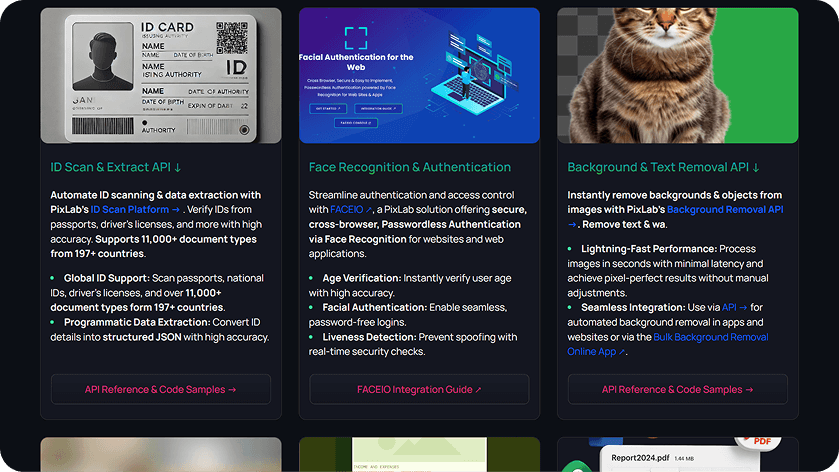 API Endpoints documentation portal with comprehensive endpoint listings